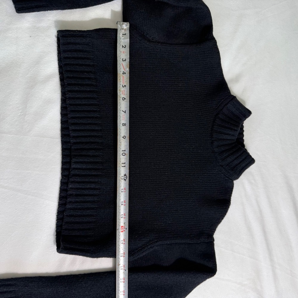 Wilfred Free Black Merino Wool Cropped Turtleneck Sweater Size S - Picture 5 of 7